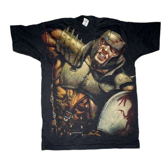 Y2K Dungeons and Dragons Black T-shirt Size XL - Picture 1 of 4